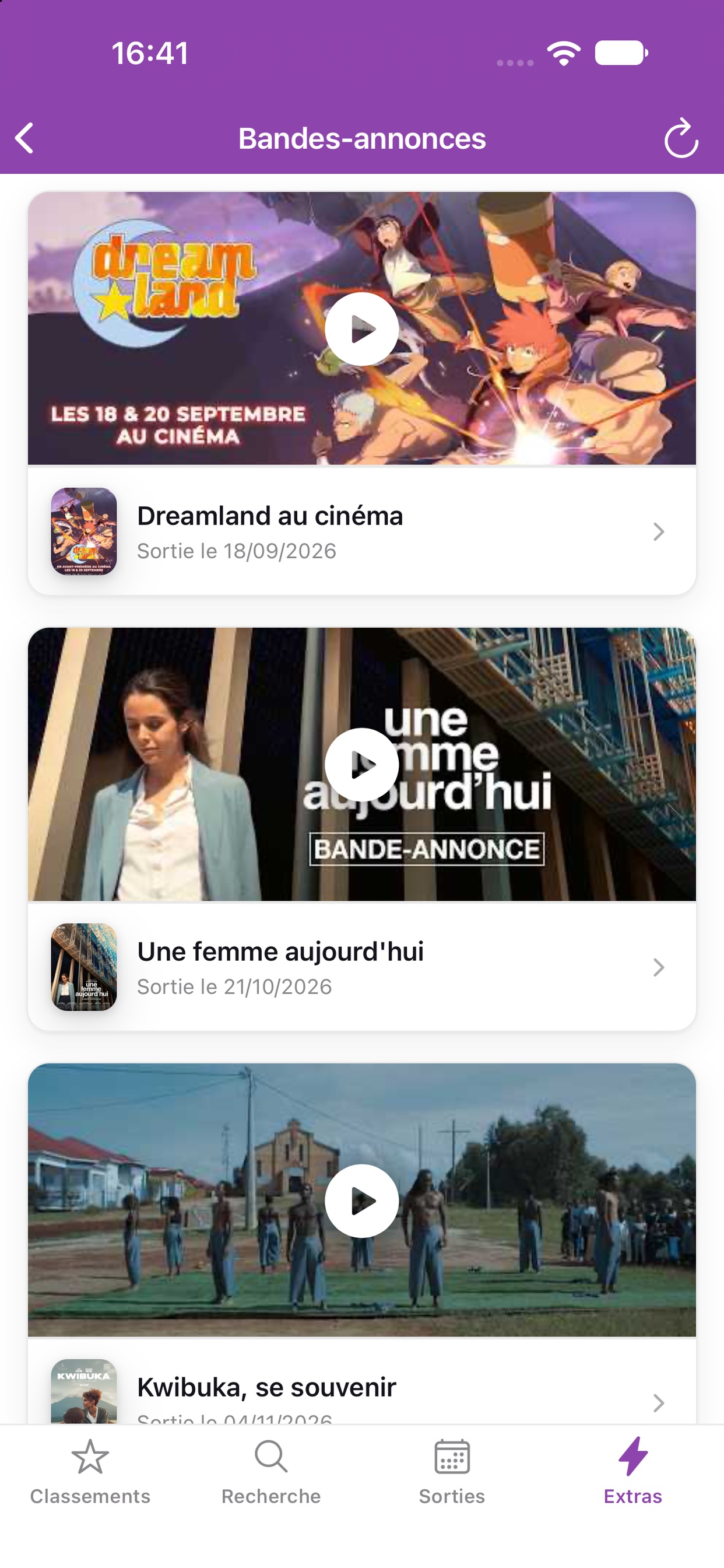 Les bandes-annonces